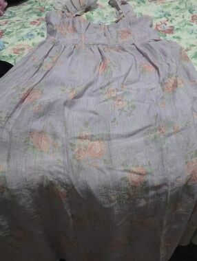 Altar'd State Lavender Floral A-Line Skirt